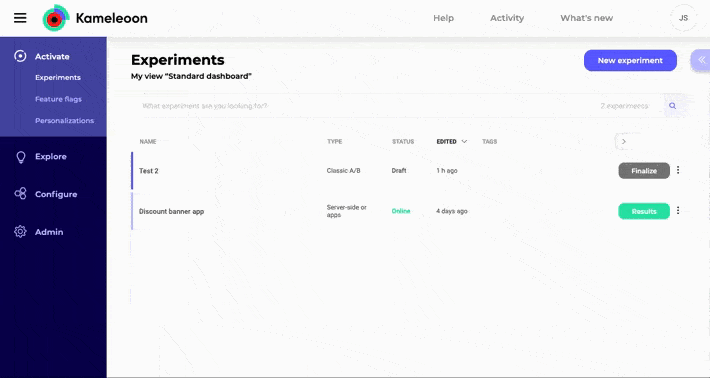 Connect your Custom analytics to your A/B testing or personalization campaign