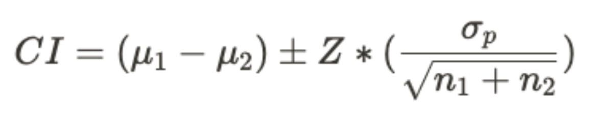 Equation for statistical significance