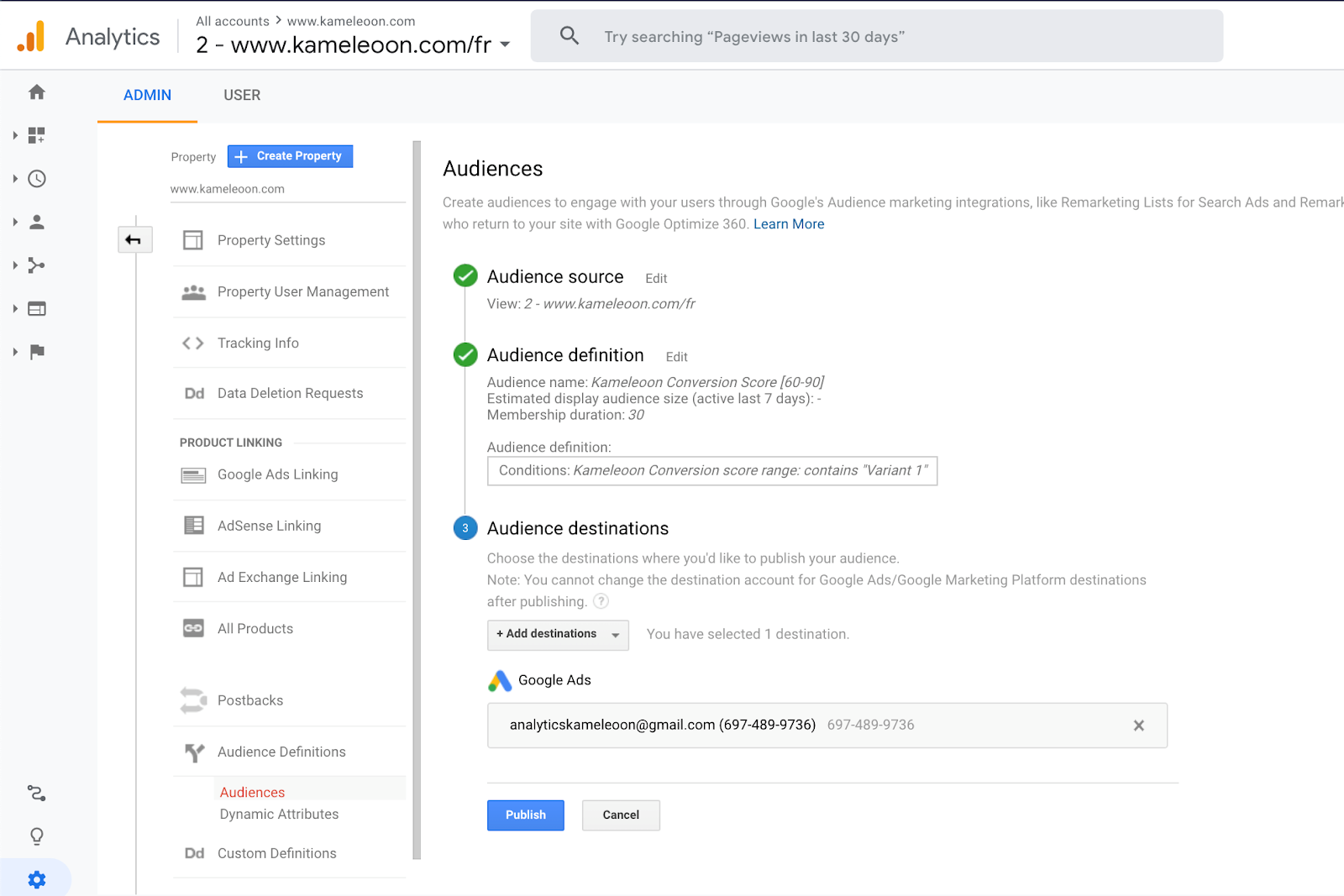 How to link Google Analytics to Google Ads account to use the audience