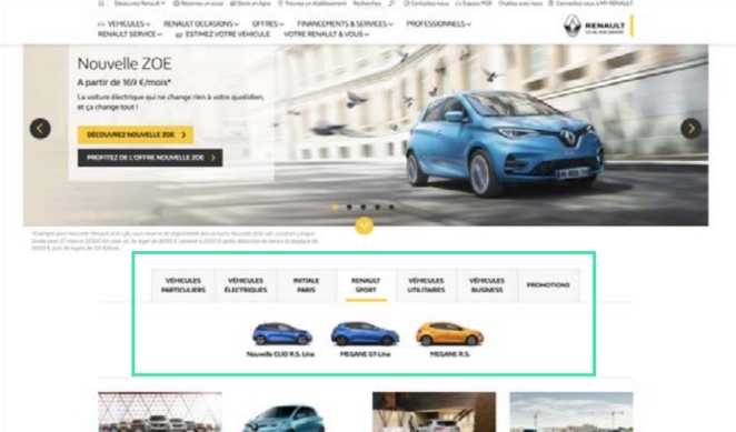 pages vues Renault