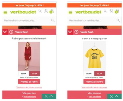 Personalization flash sales based on the visitor profile