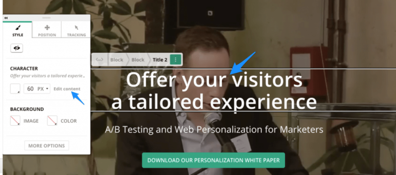 How to create tailored experience for website visitors