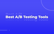 Best A/B testing tools text on purple background
